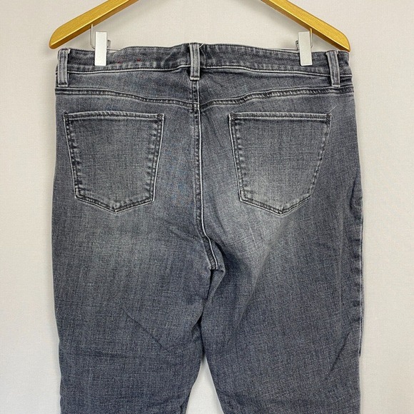 Talbots Size 10 Flawless Five Pocket Jeans Slim Ankle Raw Hem Gray Curvy 34x30 - Picture 5 of 16